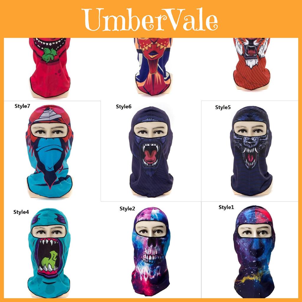 Stylish Windproof And Warm Cycling Mask Unisex Ski Mask With Unique Prints