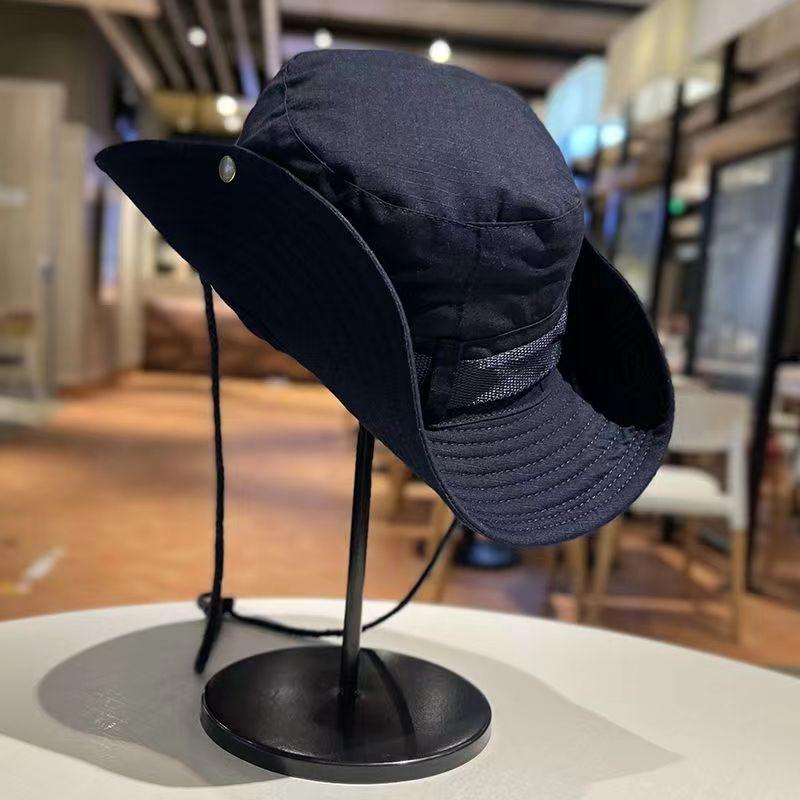 Bucket Hat Men's Fisherman Hats For Women Men Unisex Cap Big Round Brim Outdoor Fishing Cap Sunshade Bob Flat Foldable