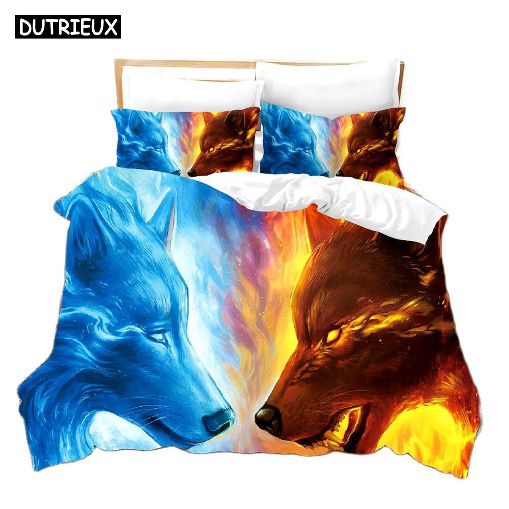 3D Die Wolf-Serie Bettwäsche-Sets Bettbezug-Set mit Kissenbezug Twin Full Queen King Bettwäsche Bettwäsche