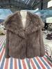 Spot European and American winter lazy wind large lapel artificial fur fox fur coat coat short