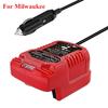 18V Li-ion Battery Charger Car Charger Replacement Lithium Battery Charger For Milwaukee Portable Fast Charging