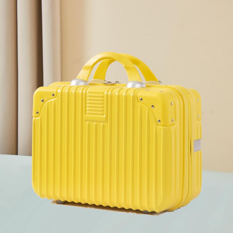 Retro Suitcase Set: 14" Women's Cosmetic Bag & 16" Men's Carry-On Luggage Gift Box.