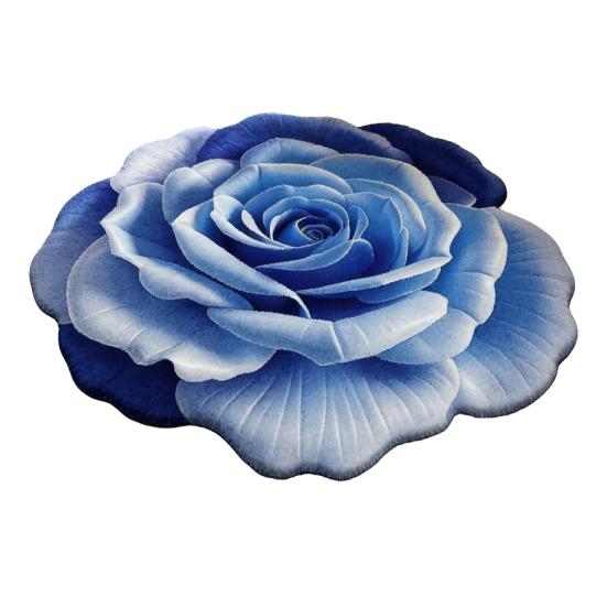 3D Visual Flower Rug Realistic Floral Floor Mat Non-Slip Absorbent Bathroom Rug for Bedroom Living Room Playroom Entrance Decor