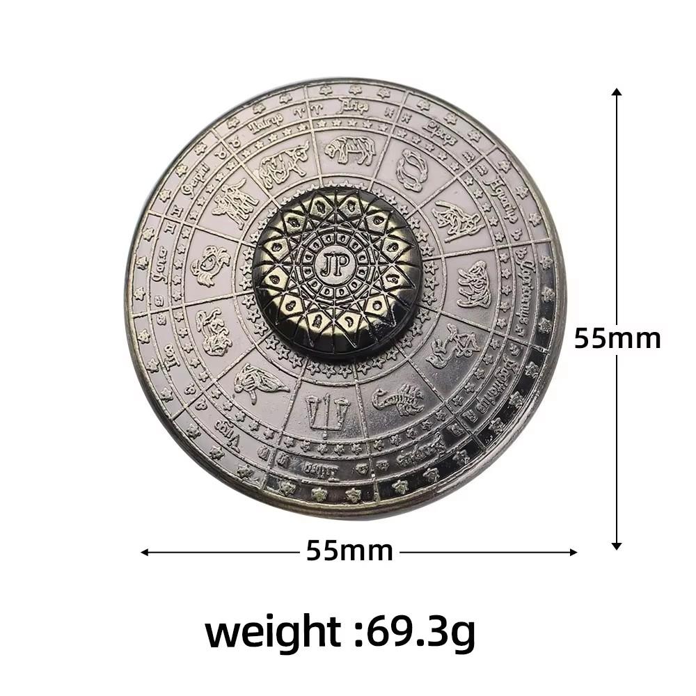 Full Metal 12 Constellation Fingertip Spinner Engraved Design Stress Relief Gyroscope For Adults - Focus Toy Finger Rotation