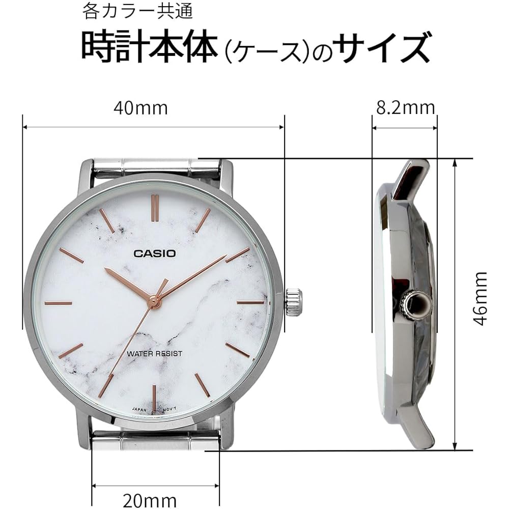 [Casio] CASIO Quartz Men's Watch MTP-VT01LM-7A White Marble x Black Leather Band (Overseas Model) [Parallel Import]