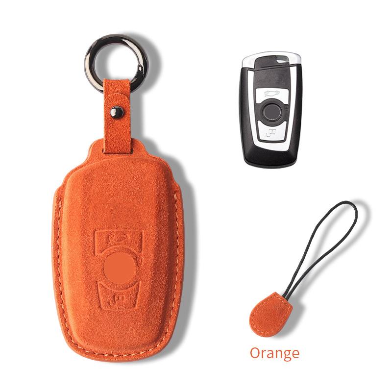 Interior Mouldings Suede Car Key Case Cover Protector Shell Fob Accessories For BMW F30 F31 F32 F34 F20 F21 F07 F10 1 3 5 7 Seri