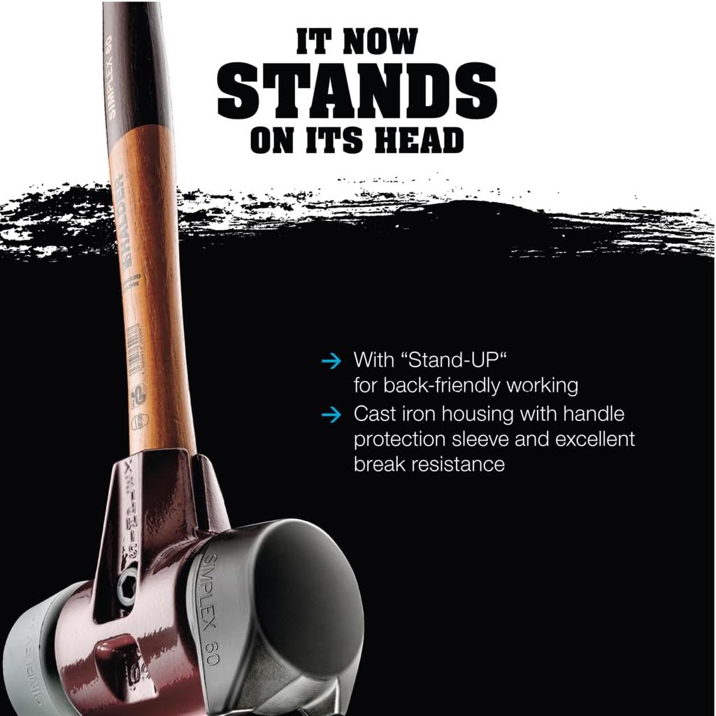 HALDE Simplex Nylon Rubber Composite Diameter Hammer, (white) (black), 60, Self-supporting, 3028.260