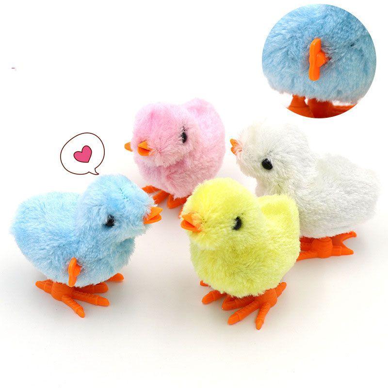 Fluffy Wind-up Chicken Dance Clockwork Plush Kids Toy