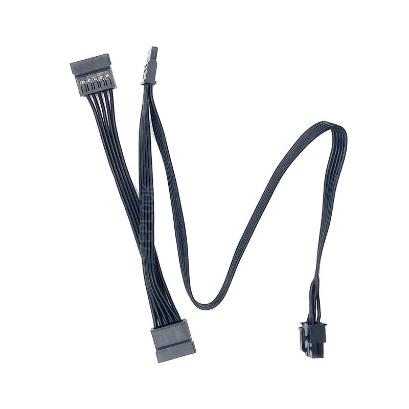 6Pin To 3x SATA Straight, HDD SSD Power Supply Cable for Gigabyte GP-P750GM, GP-P850GM, GP-P1000GM Gold Modular Power Supply