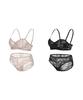 GLAMLADY Wave Wire Bralette & Panties 2-Set (2 Bralettes + 2 Panties)