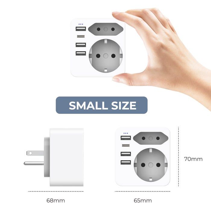 Connecteur secteur Hoppac - adaptateur prise usa