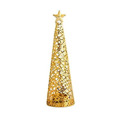 Golden Metal Cutout Pine Tree Incenses Burners Arabic Frankincense Bakhoors Censers for Home Office Meditations Decors