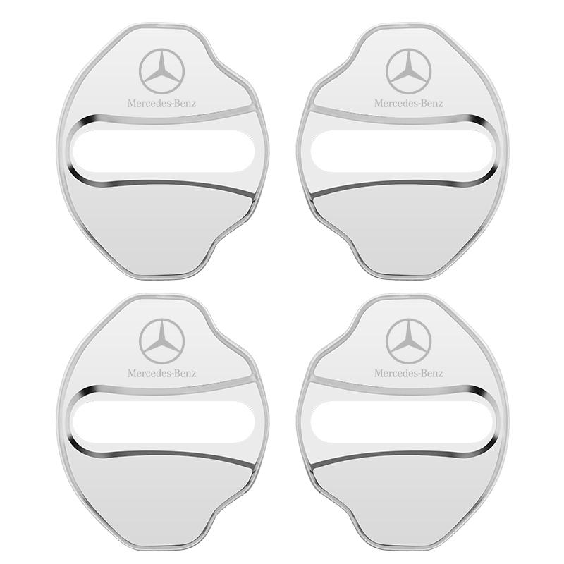 CSB1 4PCS Car Door Lock cover Protect Buckle Cover Latch Stop Anti Rust Car Ornaments for Mercedes Benz AMG W205 W247 W176 W212 W213
