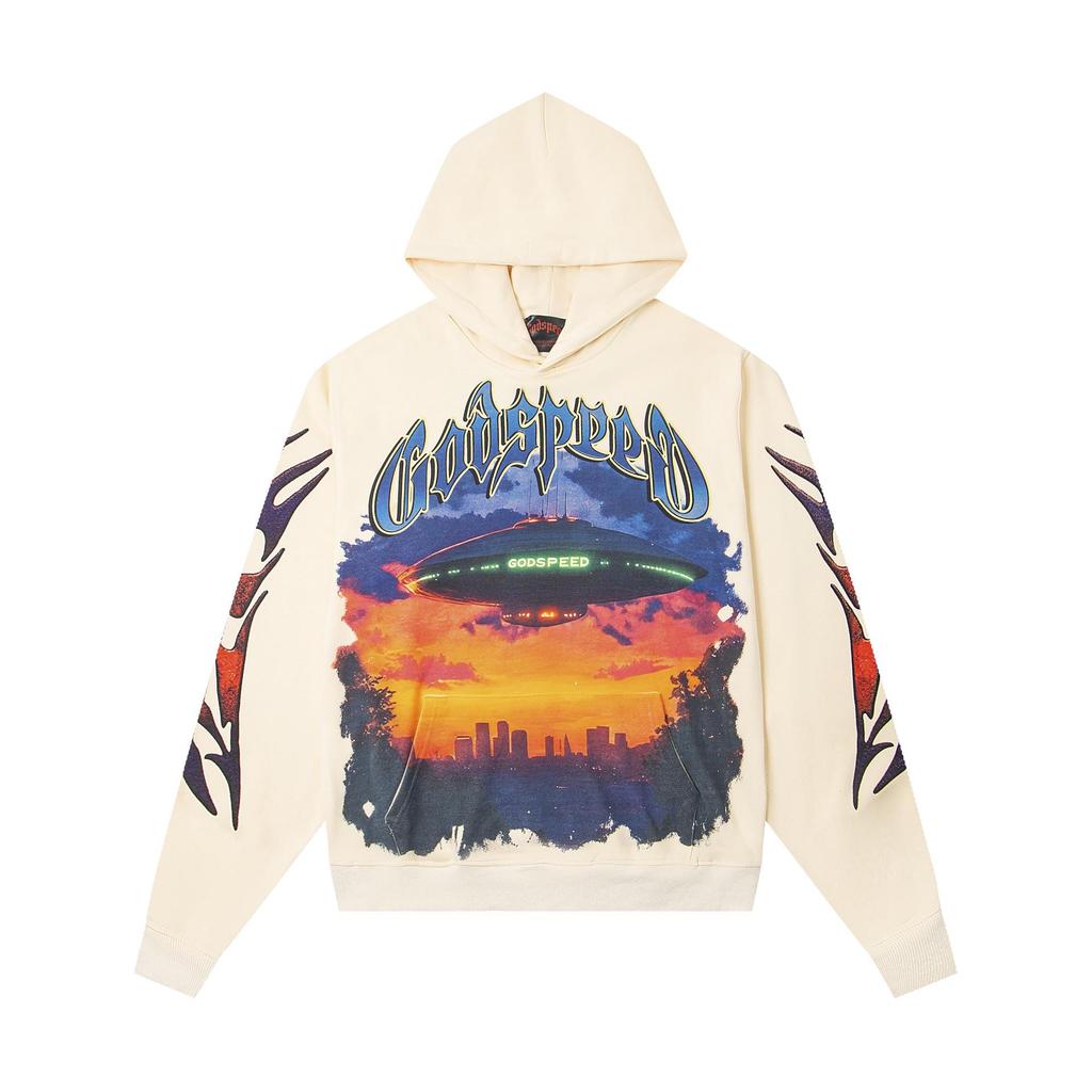 Unisex GOD Skull Rock Band Print Hoodie - Autumn/Winter 2025 Collection