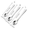 10pcs Portable Stainless Steel Tiny Spoon Durable Smooth Surface Mini Coffee Spoon Rust-proof Seasoning Spoon Jam