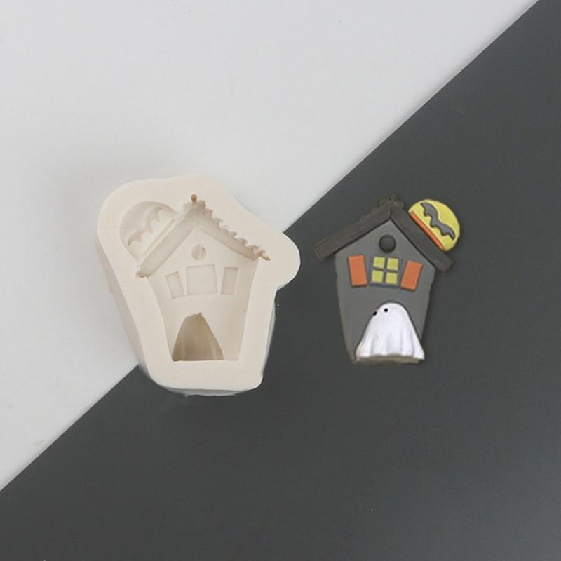 Cartoon Halloween Fondant Chocolate Mold Cake Decorating Tools Skull Bat Tombstone Baking Silicone Mold Easy to Clean