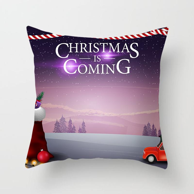Christmas Throw Pillow Set Santa Claus Sofa Gift Home Decor Pillowcase Christmas Gift Pillowcase