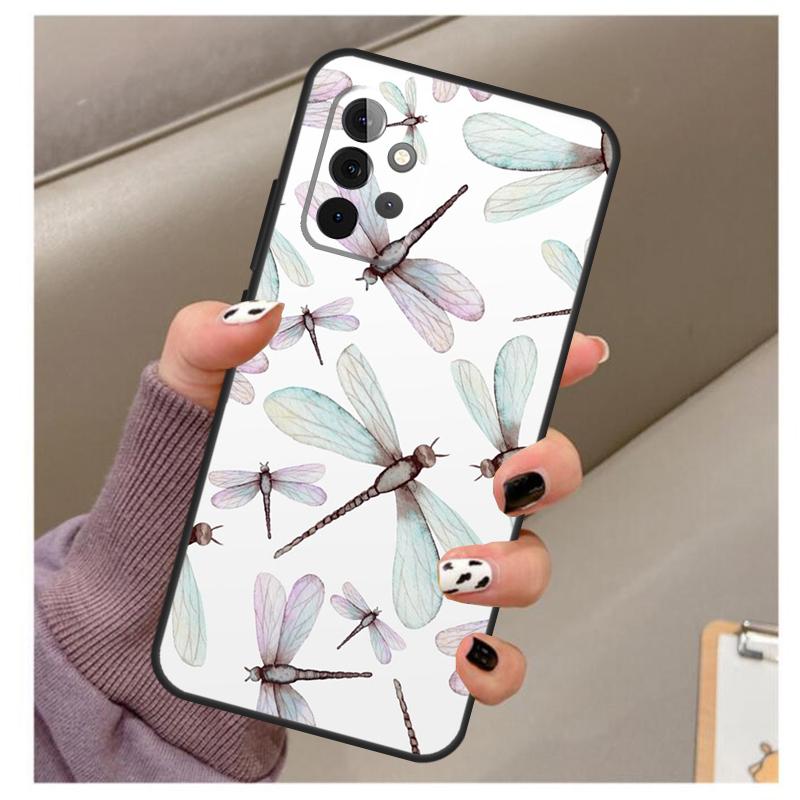Luxury Dragonfly Case For Samsung Galaxy A56 A16 A26 A36 A06 A52 A53 A33 A13 A34 A54 A14 A15 A35 A55 A22 A32