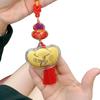 Year of the Horse: Golden Phone Charm & Keychain Pendant - 'Wealth by Imperial Decree' Auspicious Gift