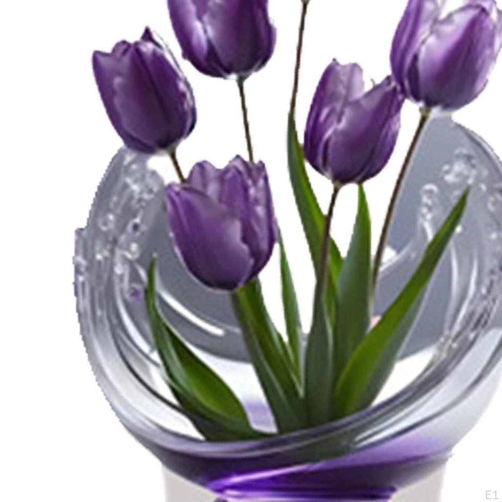 2D Acrylic Tulips Decor Desktop Plaque Holiday Housewarming Gift Tabletop Sign Decoration for Shelf