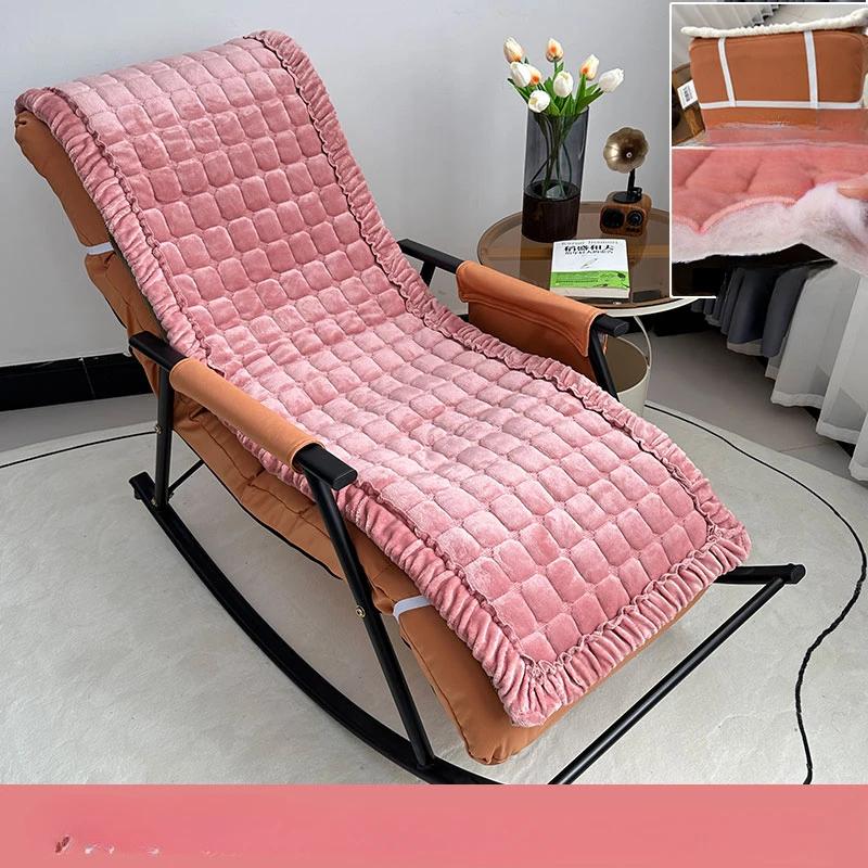 55x160cm Winter Thickened Foldable Rocking Long Chair Cushion for Garden Balcony Lounge Seating Sofa Tatami Mattress Home Decor