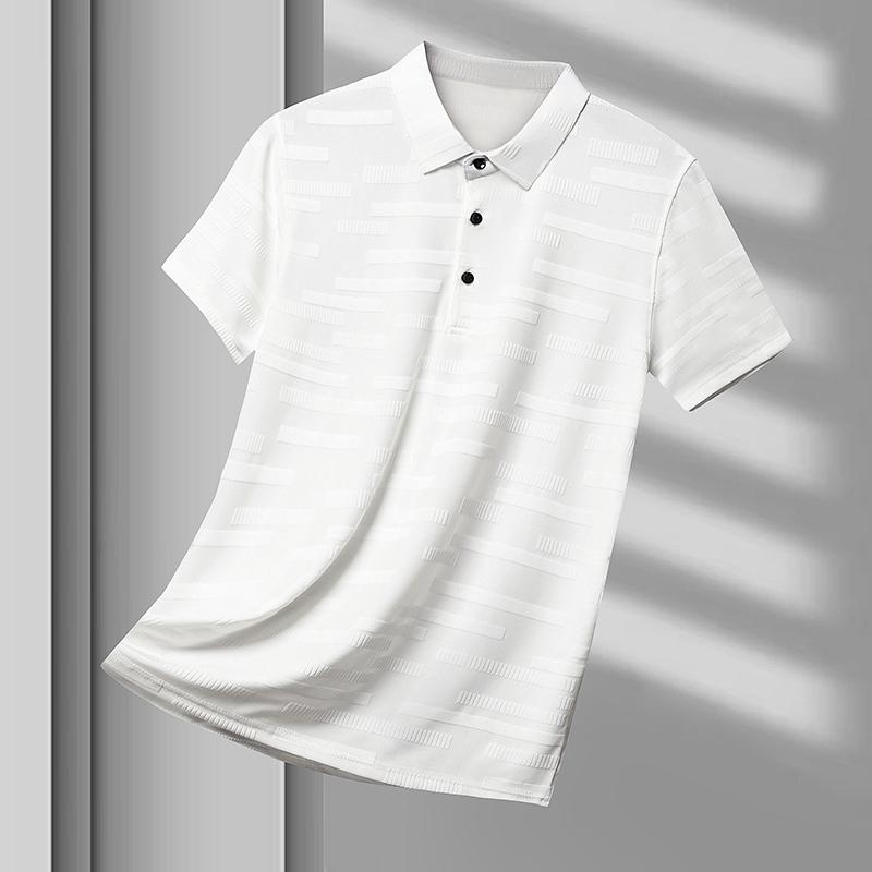 

Men s Short Sleeve Polo Shirt, Teal Textured Pattern Casual Top, Breathable Lightweight Performance Shirt for Daily Wear M