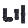 24Pcs Black Watering System ABS Barbed Connector Durable Irrigation Accessory  Patio Irrigation