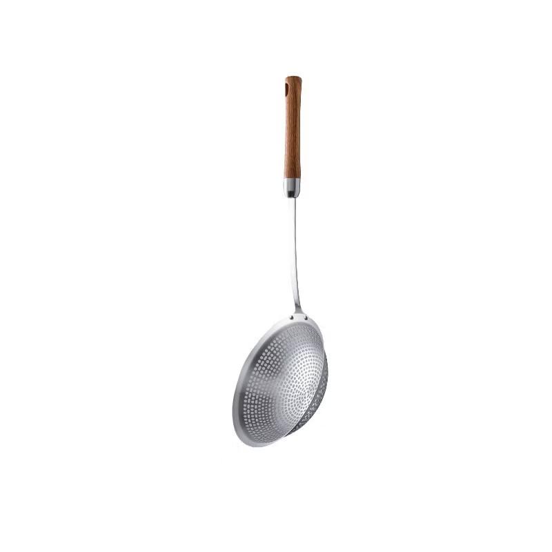 Zhishi Wooden Handle 304 Stainless Steel Kitchen Skimmer