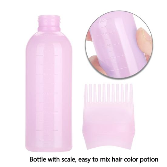 Pro Salon Hair Washing Coloring Dye Bottle Applicator Comb Dispensing Brush