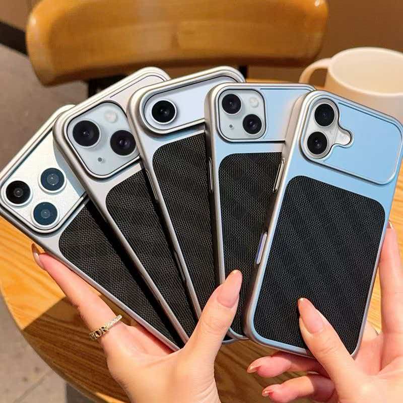 For Iphone 15 16 17 Pro Max Air Phone Case Woven Pattern Protective PC Hard Shell Shockproof Back Cover