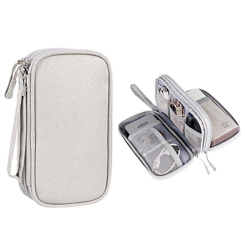 Multi-layer Digital Accessories Storage Bag: Protective Cover for Power Bank, USB, Earphones, Hard Disk, Dustproof Data Cable