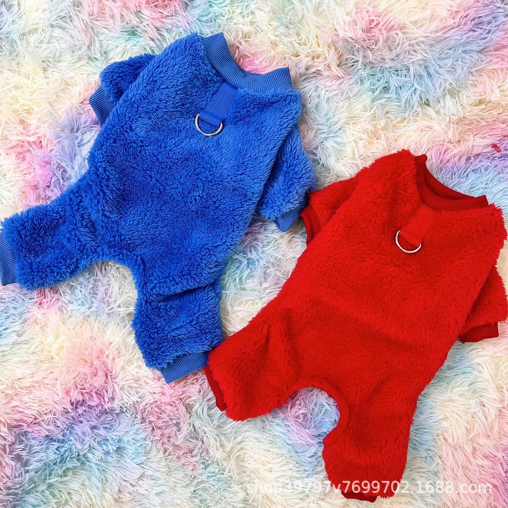 Autumn and winter new dog four-legged clothes small and medium-sized dogs can lead teddy cats