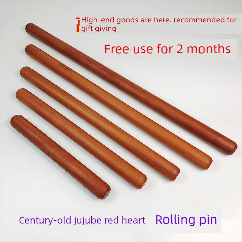 Red Heart Jujube Wood Rolling Pin