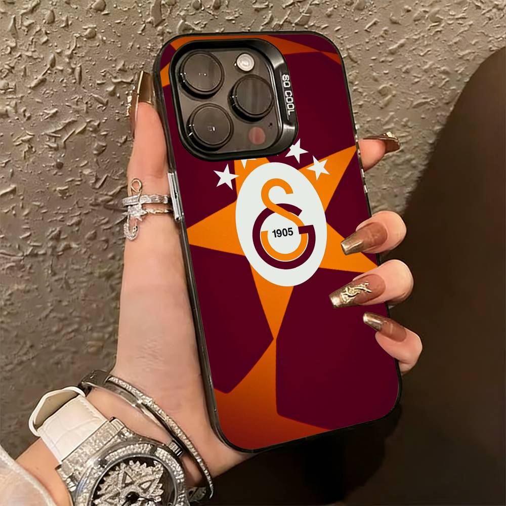 G-Galatasaray-y SK Handyhülle Für iPhone 17,16,15,14,13,12,11 Plus,Pro Max,XS,Bunte Silberne Handyhülle Funda Cover