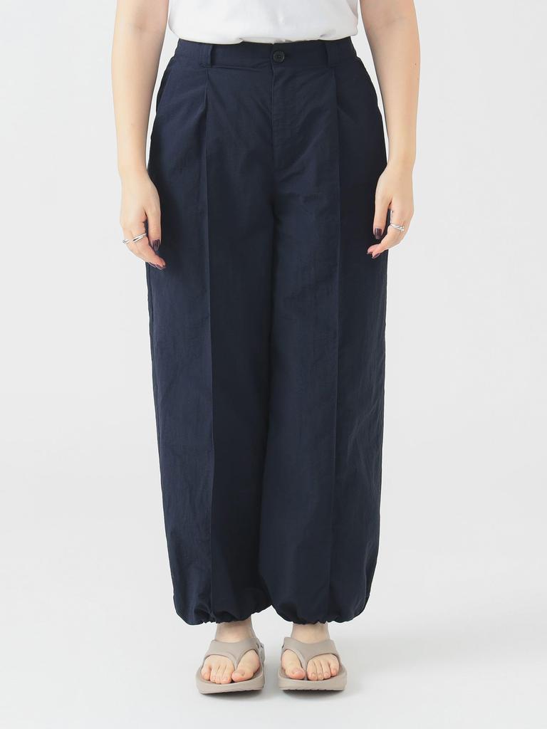 B:MING LIFE STORE by BEAMS Women's Water-Repellent Parachute Pants (Sizes S-M) Navy