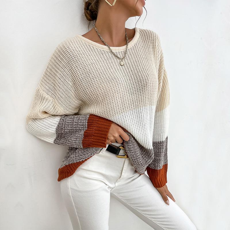 Damemote Uformelt Høst Vinter Langermet O-hals Løse gensere