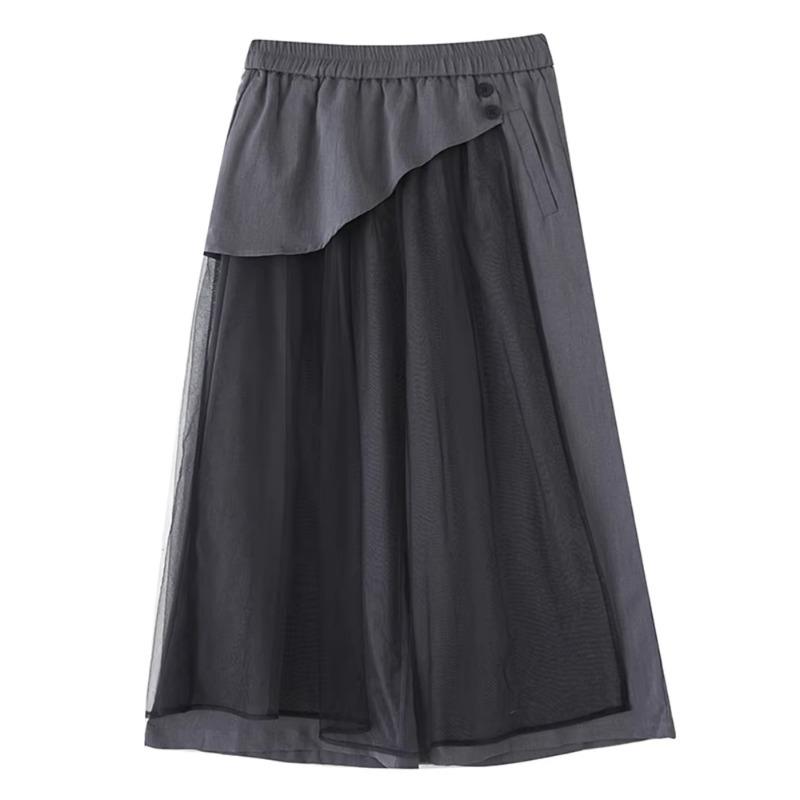 XITAO Patchwork Mesh Elastic Waist Female Pant ZMY1321