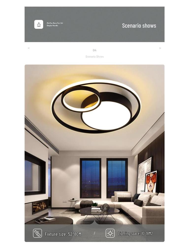 2024 LED Ceiling Light: Modern Minimalist Round Fixture for Bedroom, Living Room, Aisle, Corridor, and Balcony