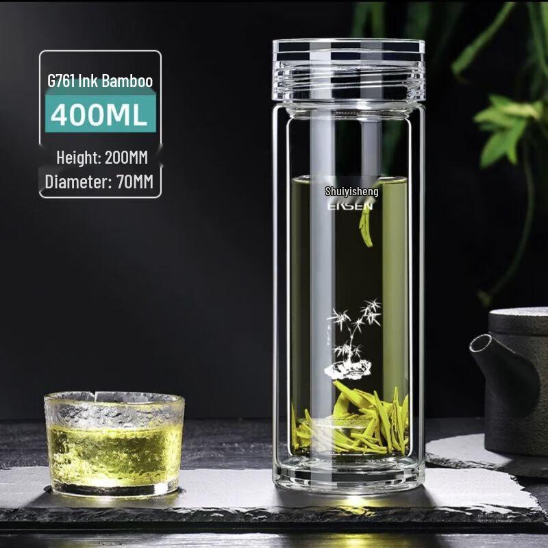 Shuiyisheng G761 Double-Layer Glass Tea Cup