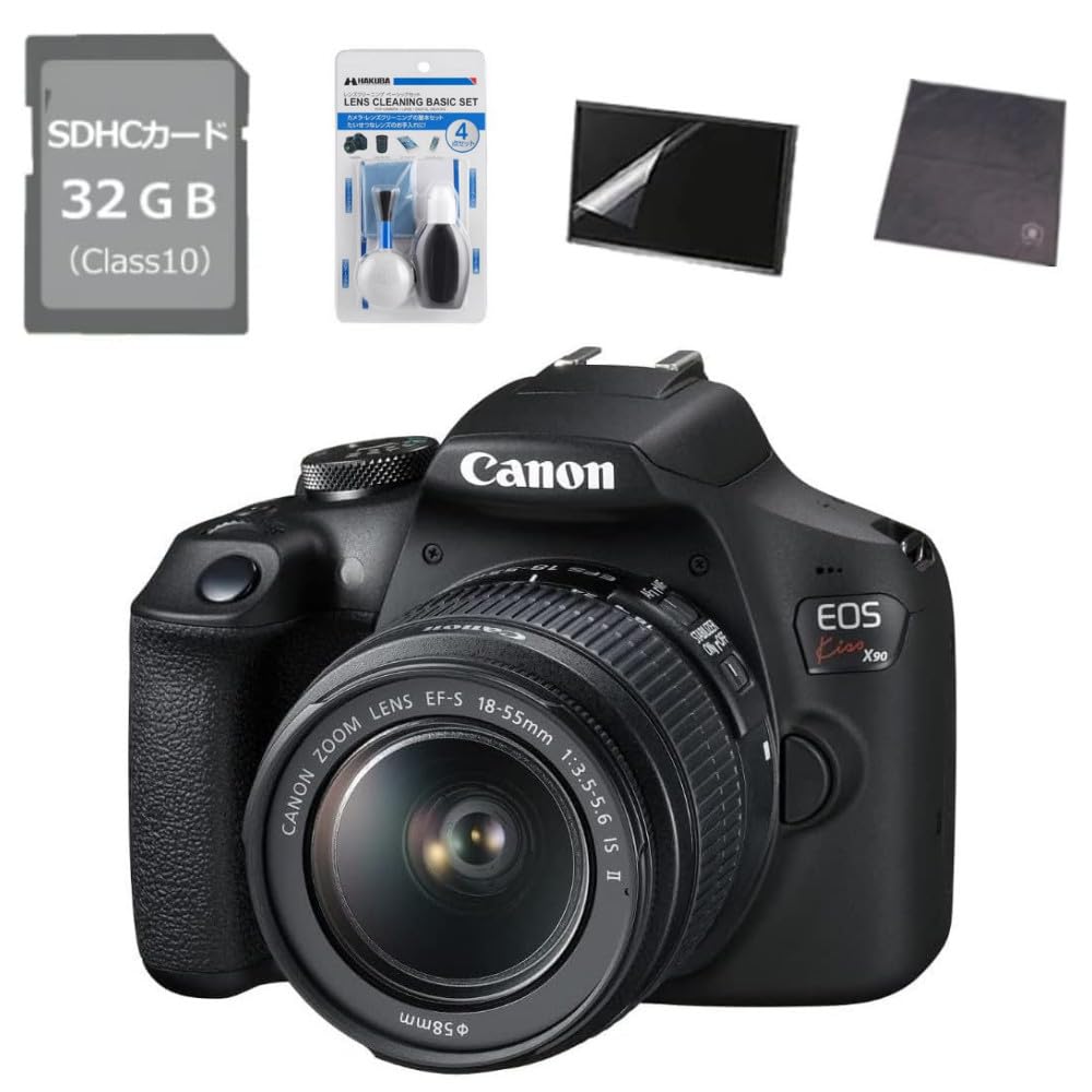 

EOS KISS X90 Lens Kit Cleaning Kit Protective Film LCD SD32G Cloth Set & & & &