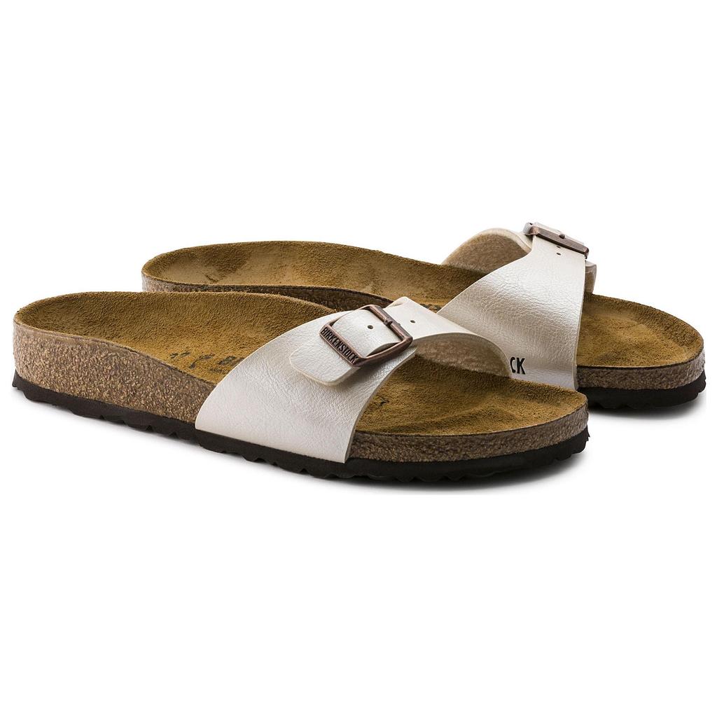 Birkenstock Soft Comfortable Flat Versatile Round Toe Breathable Slide Sandals Women sandals Pearl-White 0940153