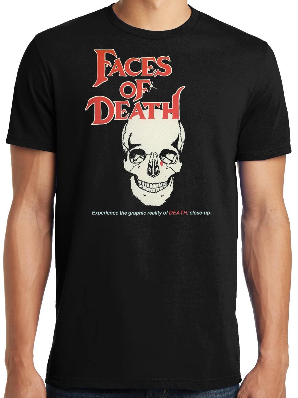 PubliciTeeZ Big and Tall Faces of Death Classic Horror Movie TShirt Short Sleeve Men Women AllSeason Crew Neck Cotton Tee S