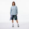 MLB New York Yankees SS24 Floral Stripe Denim Jacket Unisex Jackets Light-Blue 3ADRM0341-50BLL
