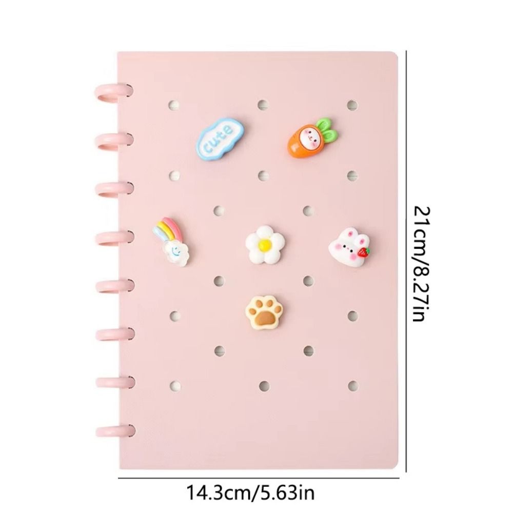 Cartoon A5 Loose-Leaf Book Detachable DIY Binder Journals Multi Color Detachable Notepad Gifts