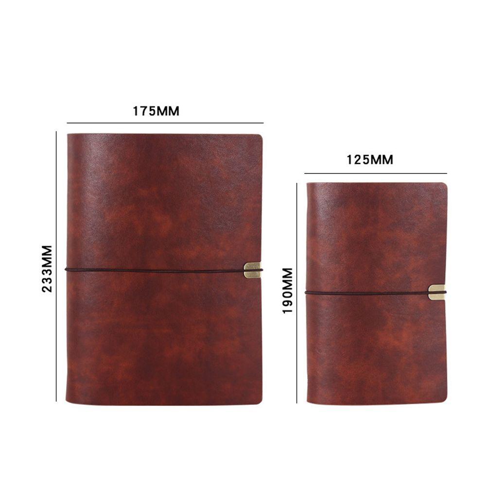 Schedules Organizer List Weekly Leather Notebook Strapped Notepad Stationery Supplies Loose-leaf