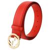 GUCCI Interlocking G Cow Leather Belts Unisex Red Width 4cm 546386-AP00G-6523