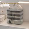 Three-Layer Portable Travel Cosmetic Bag - Large, Simple, Handheld Mesh Storage