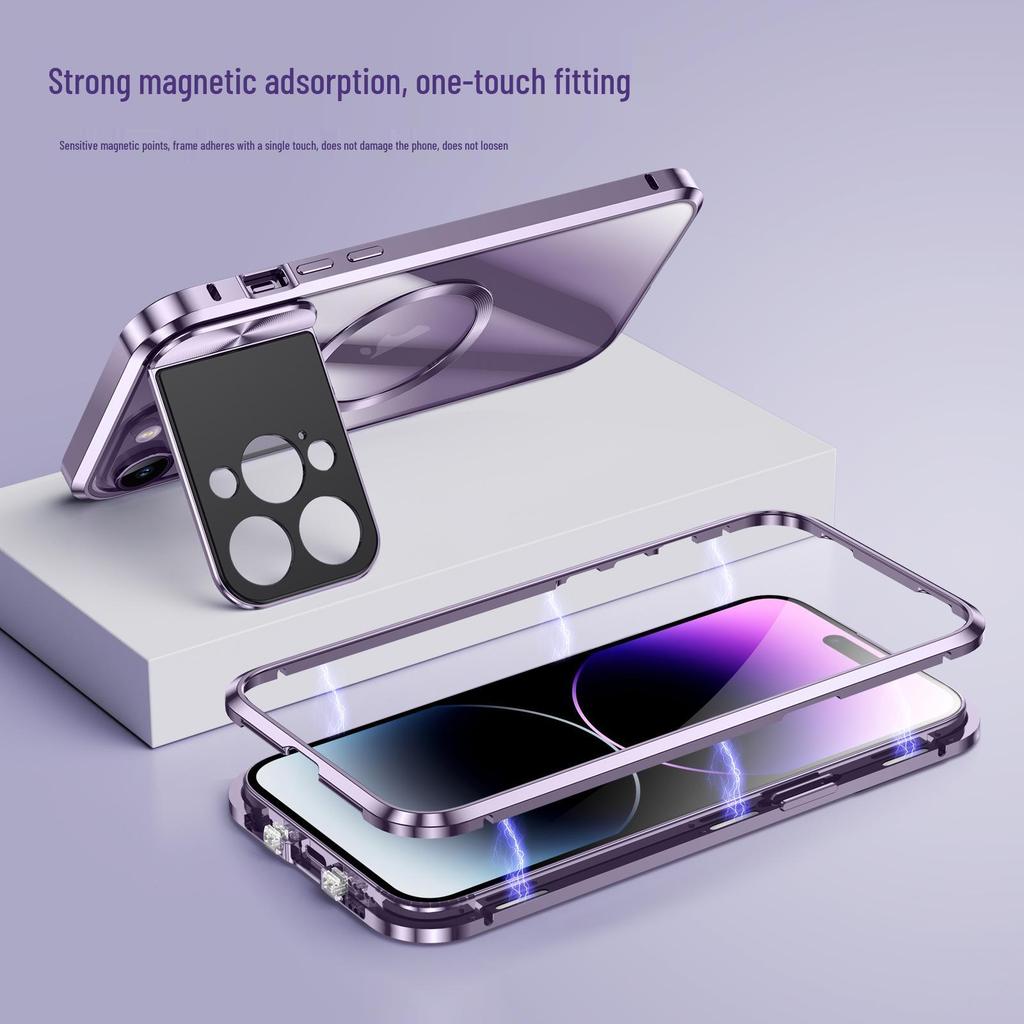 iPhone 15 Pro Max Magnetic Buckle Bracket Case, Compatible with iPhone 13/14