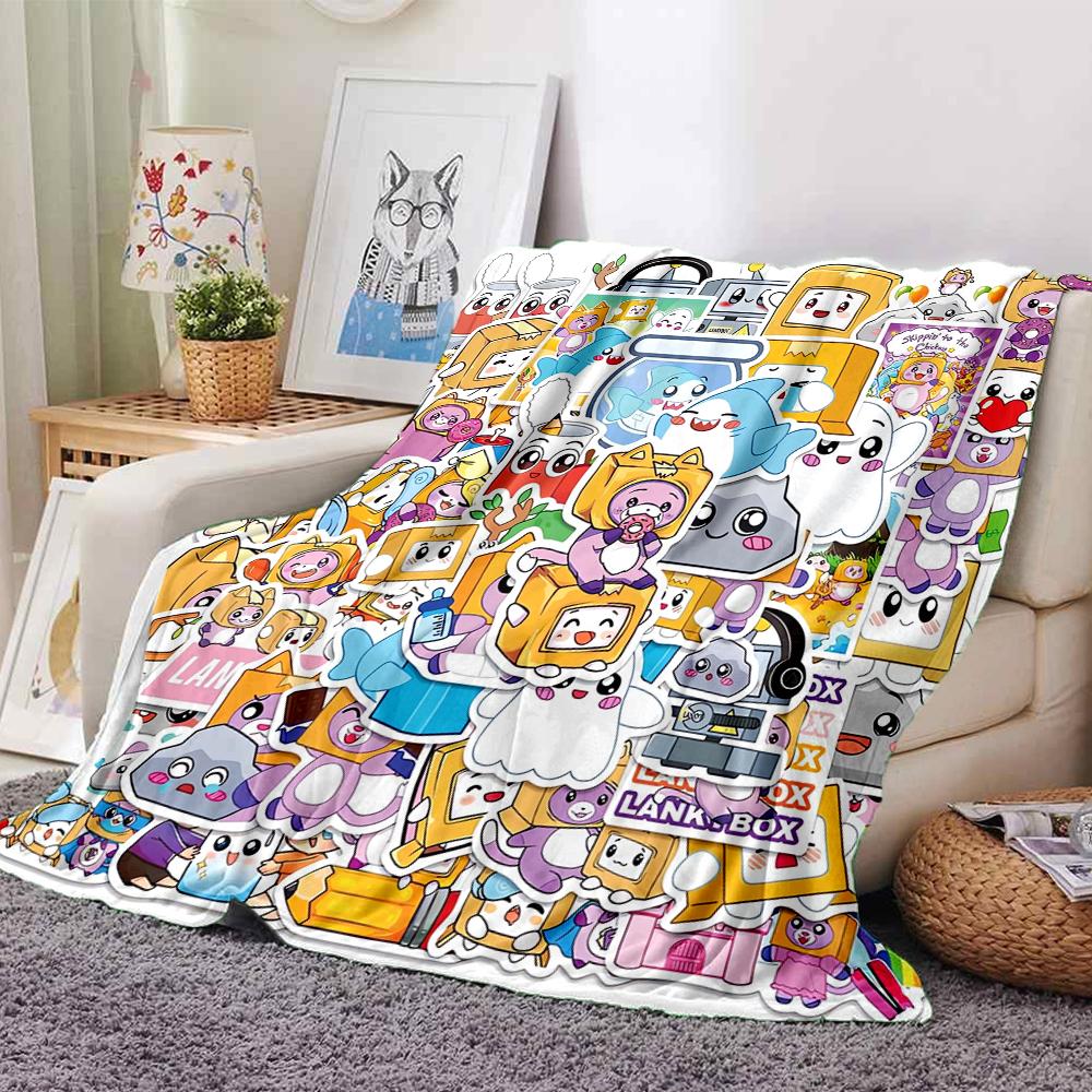 1Pc Lankybox Adventure Blanket For Couch Bed Plush Cozy Fuzzy Blanket Super Soft Warm Blankets For Fall And Winter 091823