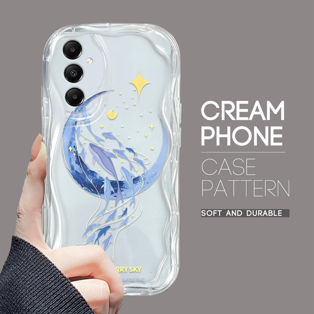 

Милый мультяшный узор, кремовая текстура, мягкий силиконовый чехол с волнистыми краями, чехол для телефона Samsung Samsung S24 FE прозрачный